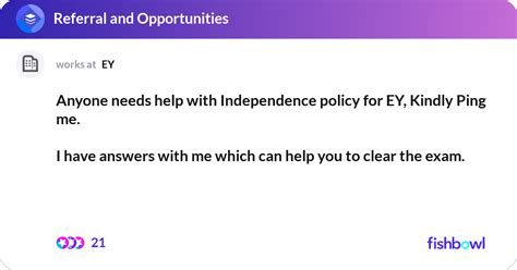 The SEC has ordered EY to retain two independent consultants to help remediate its deficiencies. . Ey independence policy answers 2022